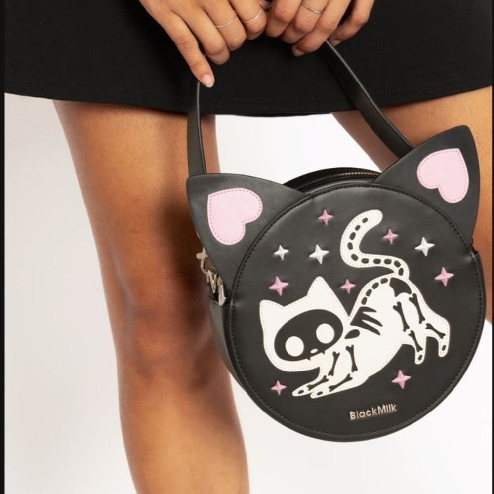 Blackmilk Skelecats Handbag